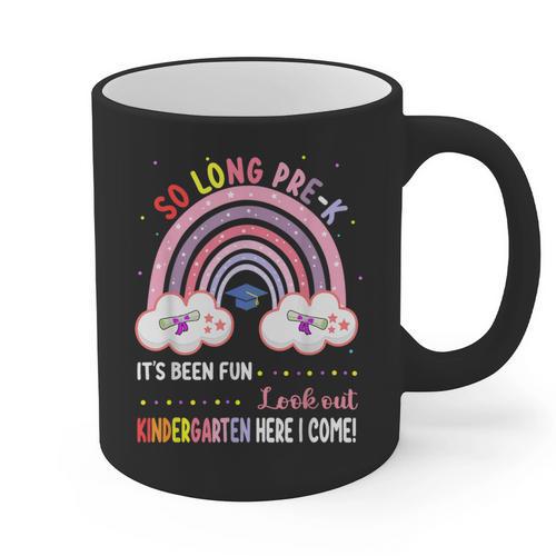 Pre k Graduation Class 2025 Graduate Pre-k Rainbow Girls Graphic Print Coffee Mug - Best Gift Smart