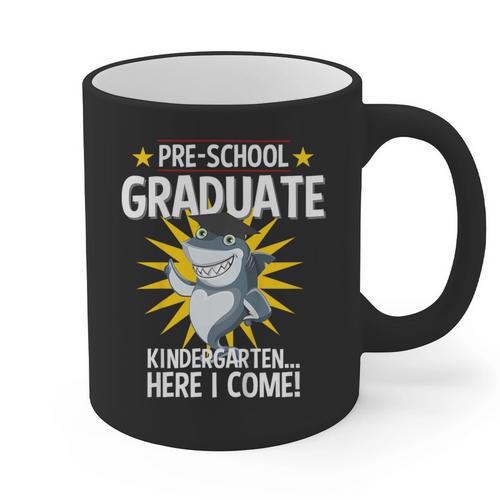 Pre K Graduation Shirts Shark Grad Toddler Graphic Print Coffee Mug - Best Gift Smart