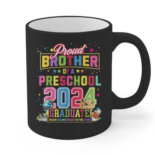 Pre School Graduation Idea Brother & Preschool Graduation Graphic Print Coffee Mug - Best Gift Smart