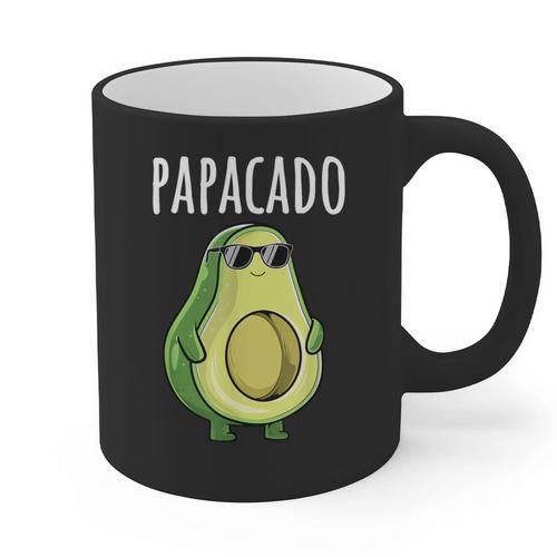 Pregnancy Announcement Shirts Men Dad Papacado Graphic Print Coffee Mug - Father's Day Fun