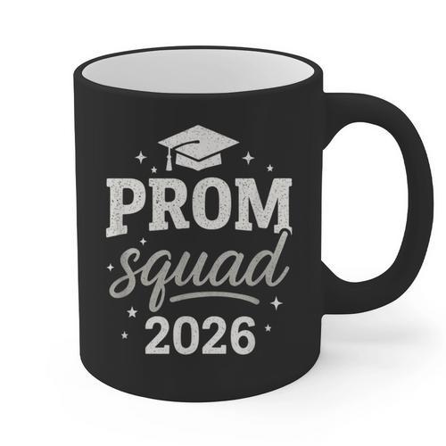 Prom Squad 2026 Graduation Friends Graphic Print Coffee Mug - Best Gift Smart