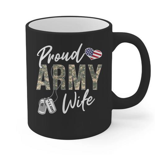 Proud Army Wife Army Graduation Wife US Army Wife Graphic Print Coffee Mug - Best Gift Smart
