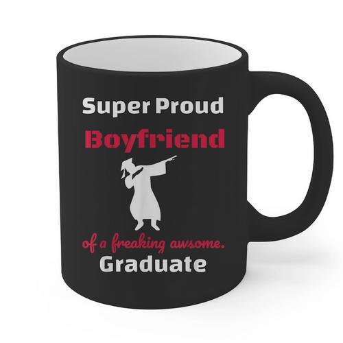 Proud Boyfriend Of 2018 Graduate Dabbing Graduation Graphic Print Coffee Mug - Best Gift Smart