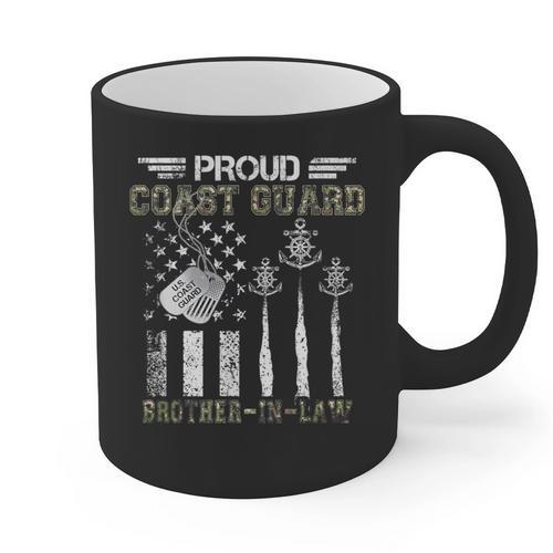 Proud Coast Guard Brother-In-Law US Coast Guard Graduation Graphic Print Coffee Mug - Best Gift Smart