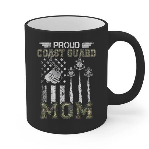 Proud Coast Guard Mom US Coast Guard Graduation Mom Graphic Print Coffee Mug - Best Gift Smart