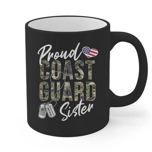 Proud Coast Guard Sister US Coast Guard Graduation Sister Graphic Print Coffee Mug - Best Gift Smart