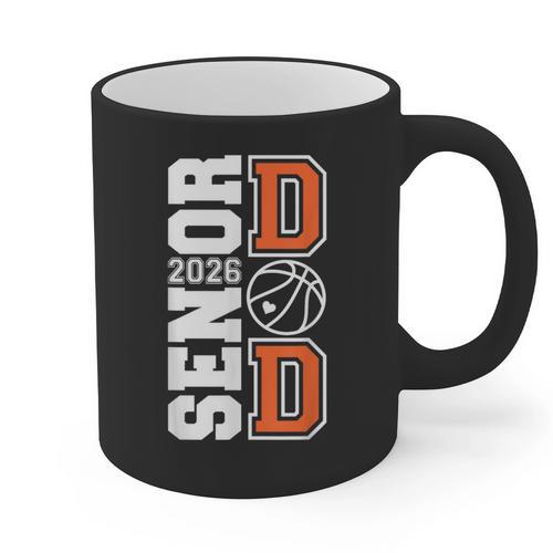Proud Dad Of A 2026 Senior Graduate Basketball Senior 26 Graphic Print Coffee Mug - Father's Day Fun