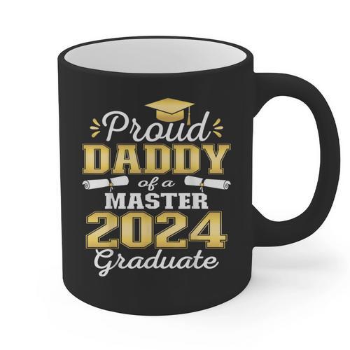 Proud Daddy Of 2024 Class Master Graduate Family Graduation Graphic Print Coffee Mug - Best Gift Smart