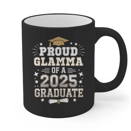 Proud Glamma Of A Class Of 2025 Graduate Senior Graduation Graphic Print Coffee Mug - Best Gift Smart