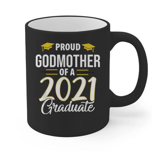 Proud Godmother Of A 2021 Graduate Graduation Clothes MBA Graphic Print Coffee Mug - Best Gift Smart