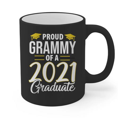 Proud Grammy Of A 2021 Graduate Graduation Clothes MBA PhD Graphic Print Coffee Mug - Best Gift Smart