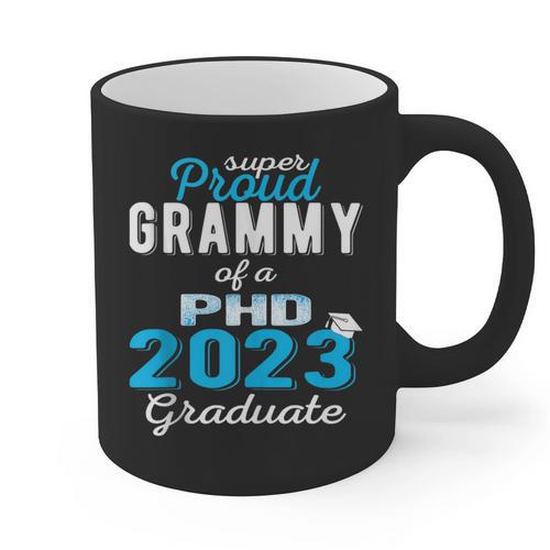 Proud Grammy Class Of 2023 PHD Graduate Doctorate Graduation Graphic Print Coffee Mug - Best Gift Smart