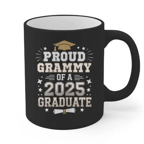 Proud Grammy Of A Class Of 2025 Graduate Senior Graduation Graphic Print Coffee Mug - Best Gift Smart