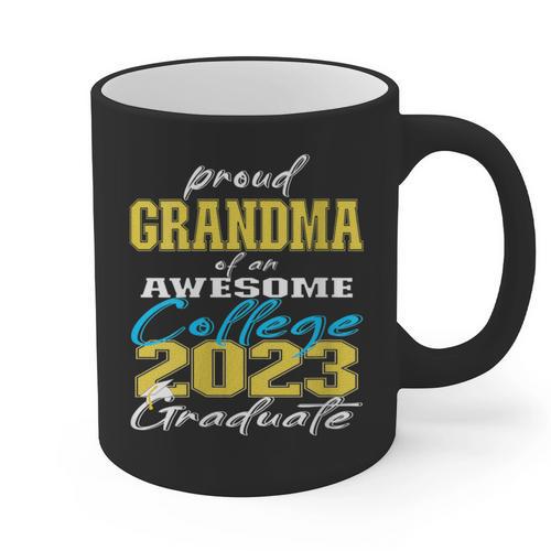 Proud Grandma Of 2023 College Graduate Family 23 Graduation Graphic Print Coffee Mug - Best Gift Smart