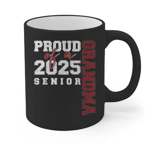 Proud Grandma Of A Class Of 2025 Senior Graduation 25 Graphic Print Coffee Mug - Best Gift Smart