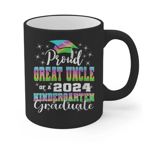 Proud Great Uncle Of Kindergarten Graduate 2024 Graduation Graphic Print Coffee Mug - Best Gift Smart