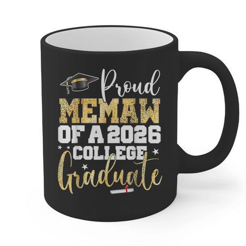 Proud Memaw Of 2026 Graduate College Graduation Graphic Print Coffee Mug - Best Gift Smart