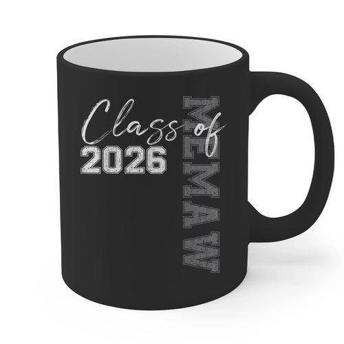 Proud Memaw Of A Class Of 2026 Graduate Senior 26 Graduation Graphic Print Coffee Mug - Best Gift Smart