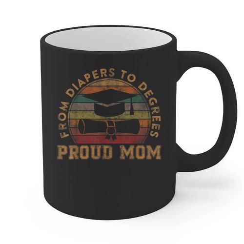 Proud Mom Of a 2023 Graduate Mother Senior Graduation Graphic Print Coffee Mug - Best Gift Smart
