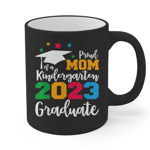 Proud Mom Of A 2023 Graduate Senior 2023 Graduation 23 Graphic Print Coffee Mug - Best Gift Smart