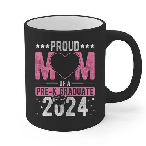 PROUD MUM OF A Pre-K GRAD 2024 Pre-K Graduation 2024 Mom Graphic Print Coffee Mug - Best Gift Smart