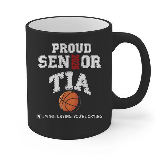 Proud Senior Tia 2026 Graduation Basketball Player Graphic Print Coffee Mug - Best Gift Smart