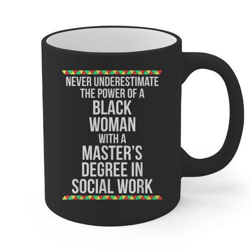 Queen MSW Social Work Masters Graduation Graphic Print Coffee Mug - Best Gift Smart