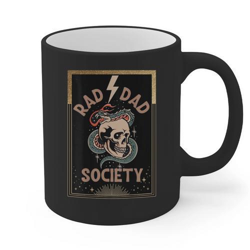 Rad Dad Society Cool Dad Club Dad Life Tee Fathers Day Graphic Print Coffee Mug - Father's Day Fun