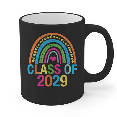 Rainbow Senior 2029 Shirt Class Of 2029 Cute Graduation Graphic Print Coffee Mug - Best Gift Smart