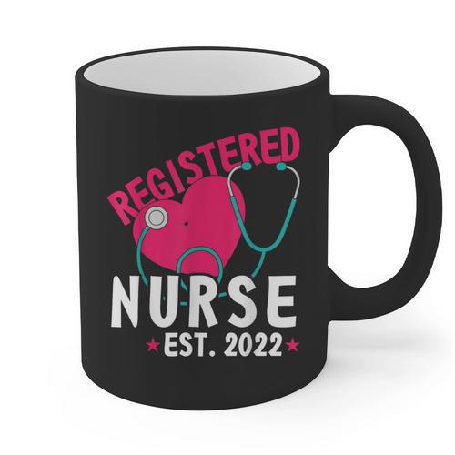Registered Nurse Est 2022 Nursing Student RN Fun Graduation Graphic Print Coffee Mug - Best Gift Smart