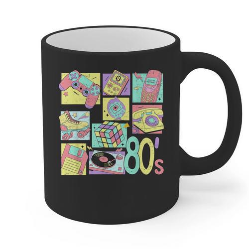 Retro 80s Nostalgia 1980s Throwback Party Costume Graphic Print Coffee Mug - Figerry