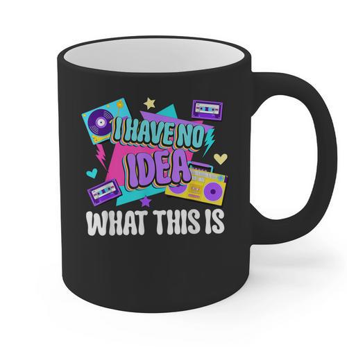 Retro 80s Style 90s Pop Fashion Nostalgia Eighties Music Graphic Print Coffee Mug - Figerry