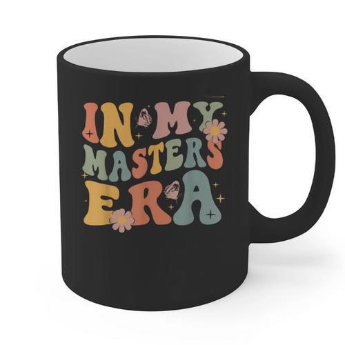 Retro Groovy In My Master's Degree Era Graduation Master Graphic Print Coffee Mug - Best Gift Smart