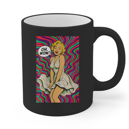 Retro Pop Art Vintage Style Blonde Psychedelic 50s Nostalgia Graphic Print Coffee Mug - Figerry