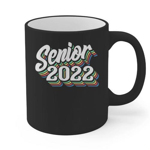 Retro Senior Class Of 2022 Men Women Graduation 90's Grad Graphic Print Coffee Mug - Best Gift Smart