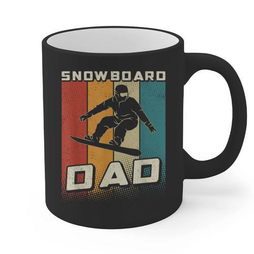 Retro Snowboard Dad Snowboarding Father Snowboarder Dad Graphic Print Coffee Mug - Father's Day Fun