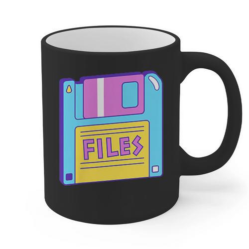 Retro TechnologyOld School Floppy Nostalgia 90s Generation Graphic Print Coffee Mug - Figerry