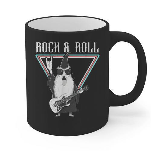 Rock & Roll Wizard Music Nostalgia Graphic Print Coffee Mug - Figerry