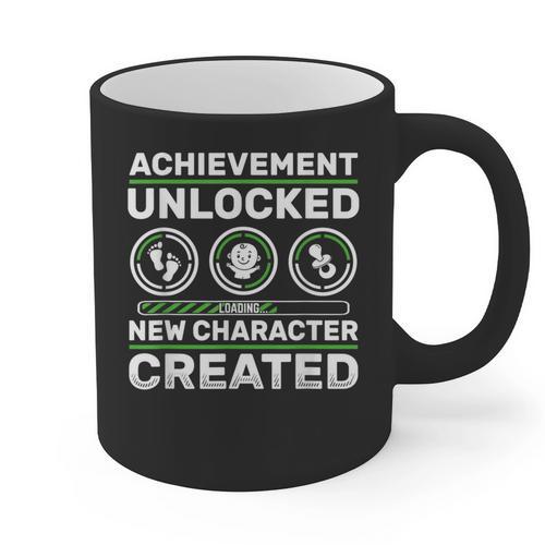 Schwangerschaft Verknden Geschenk Zocker New Character Created Pregnancy Announcement Dad Gamer Graphic Print Coffee Mug - Father's Day Fun