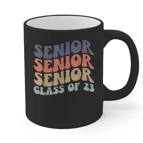 SENIOR 2023 Retro Class Of 2023 Seniors Graduation 23 Hippie Graphic Print Coffee Mug - Best Gift Smart