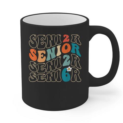 Senior 2026 Class Of 2026 Retro Groovy Graduation Grad Women Graphic Print Coffee Mug - Best Gift Smart
