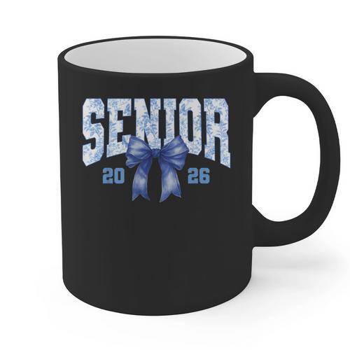 Senior 2026 Class Of 2026 Toile Coquette Bow Graduation 2026 Graphic Print Coffee Mug - Best Gift Smart