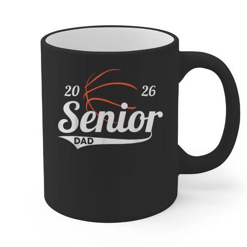 Senior Basketball Dad Class Of 2026 Graduation Graduate Graphic Print Coffee Mug - Father's Day Fun