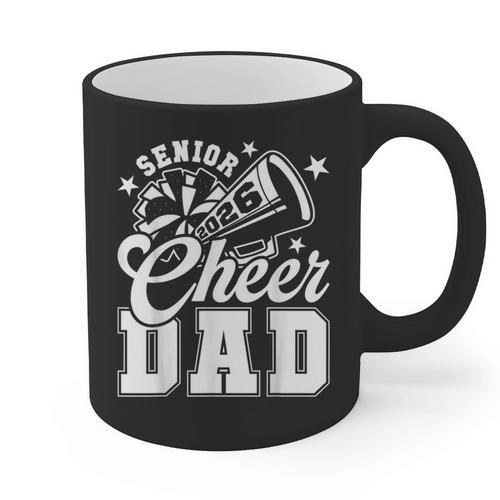 Senior Cheer Dad 2026 Proud Cheerleader Dad Class Of 2026 Graphic Print Coffee Mug - Father's Day Fun