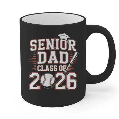 Senior Dad Class Of 2026 Graduate Baseball 2026 Graduation Graphic Print Coffee Mug - Father's Day Fun