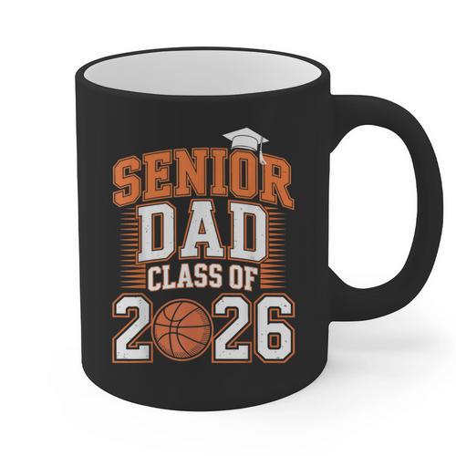 Senior Dad Class Of 2026 Graduate Basketball Graduation 2026 Graphic Print Coffee Mug - Father's Day Fun