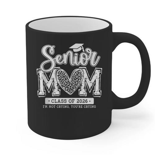 Senior Mom Class Of 2026 Senior Mama 2026 Graduation Leopard Graphic Print Coffee Mug - Best Gift Smart