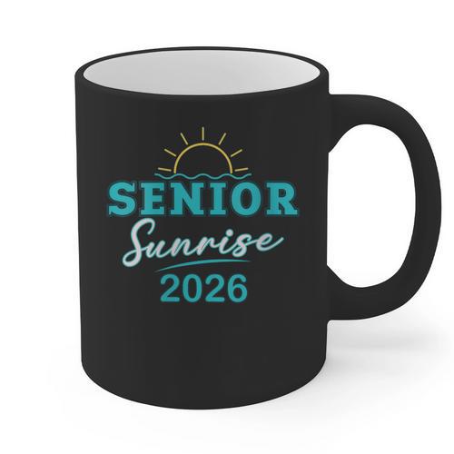 Senior Sunrise Class Of 2026 Vintage Graduation High School Graphic Print Coffee Mug - Best Gift Smart