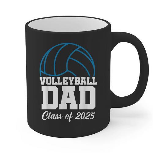 Senior Volleyball Dad Class Of 2025 Graduation Graduate Graphic Print Coffee Mug - Best Gift Smart