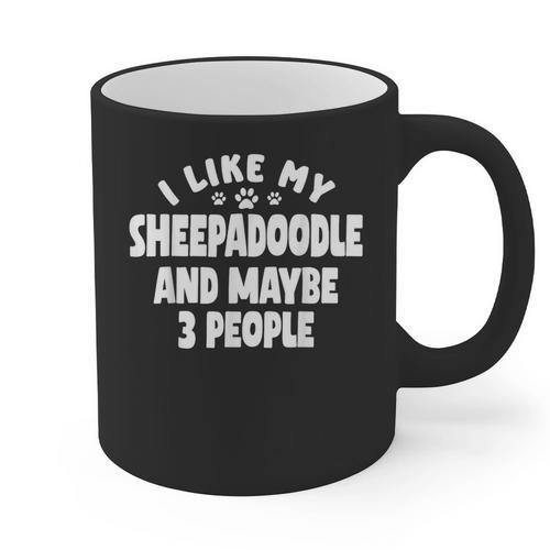 Sheepadoodle Fur Parent Sheeppoo Lover Dog Owner Introvert Graphic Print Coffee Mug - Raresse